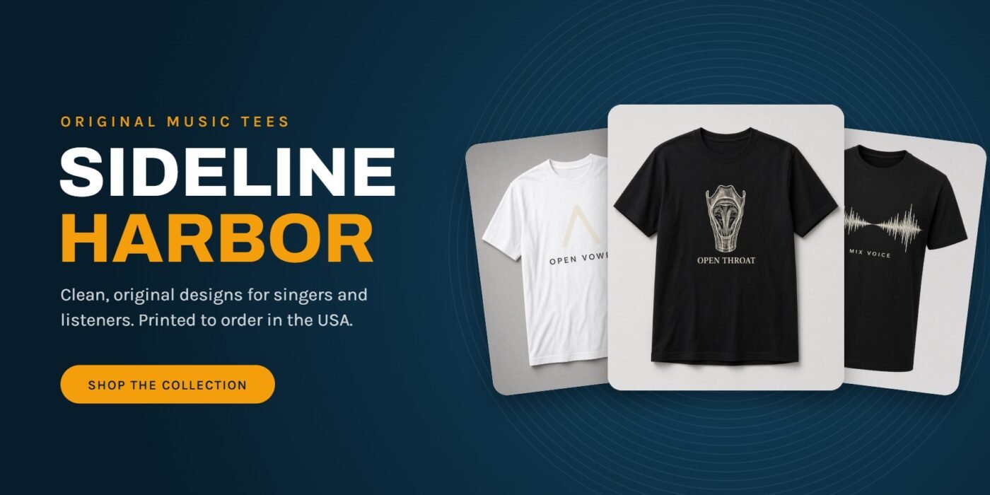 Sideline Harbor original music t-shirts